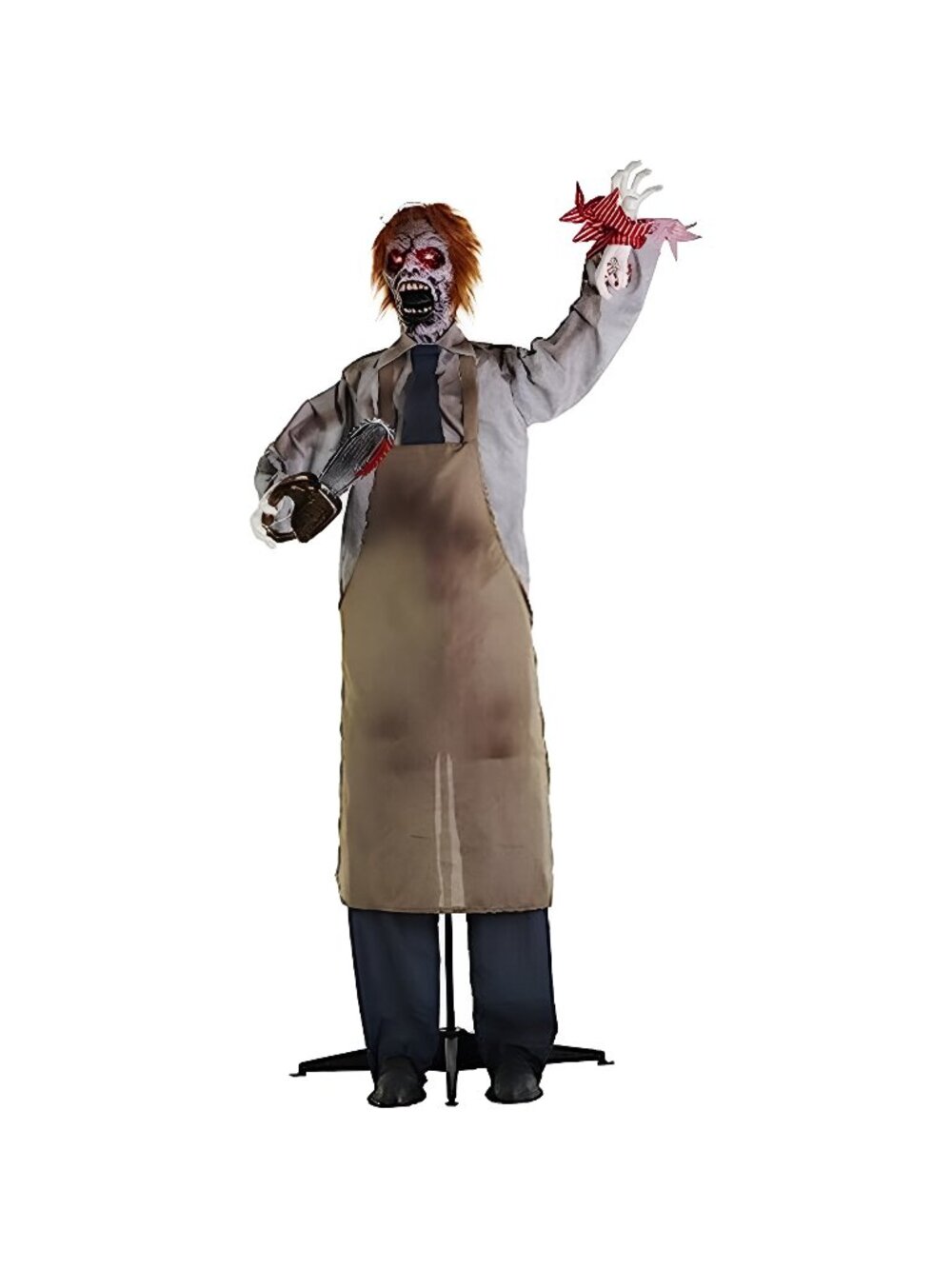 Haunted Hill Farm Zombie Carver Halloween Animatronic with Movement, Sound, and